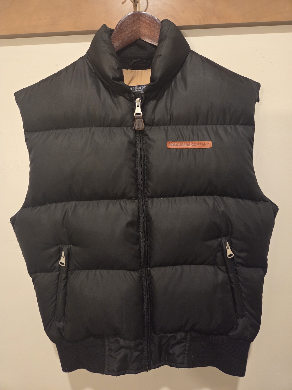 Polo Jeans Co Ralph Lauren Down Puffer Vest Black Men's Small 60% Down
